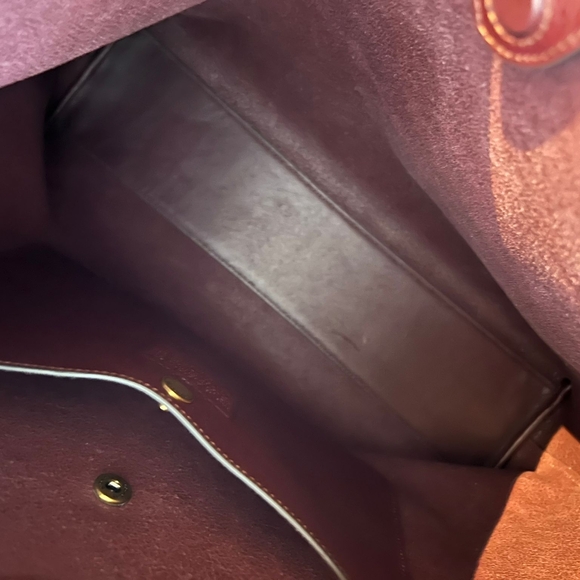 Coach Brooklyn 39 Merlot/Brass Leather Shoulder Bag - Picture 9 of 15